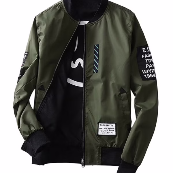 جاكيت بومبر بأكمام طويلة واقٍ من الرياح