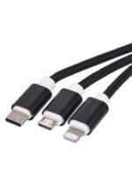 ⁦كابل شحن ومزامنة بيانات USB 2.0 إلى Micro USB، Type C، Lightning⁩ - الصورة ⁦4⁩