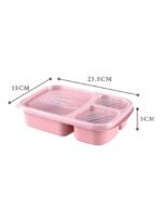 ⁦صندوق غداء محمول لتخزين الطعام بثلاث شبكات⁩ - الصورة ⁦3⁩