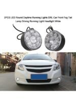 ⁦قطعتان من مصابيح LED دائرية للتشغيل النهاري DRL، مصباح أمامي للضباب وذيل السيارة⁩ - الصورة ⁦2⁩