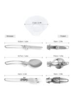 ⁦طقم أدوات طهي للتخييم مع مجموعة أدوات مائدة⁩ - الصورة ⁦4⁩