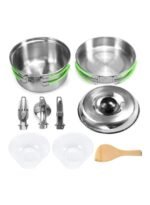 ⁦طقم أدوات طهي للتخييم مع مجموعة أدوات مائدة⁩ - الصورة ⁦2⁩