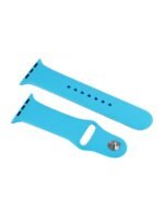 سوار بديل من المطاط السيليكوني مع موصلات محورية لساعة Apple Watch مقاس 42 مم