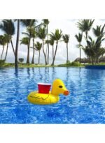 ⁦حامل مشروبات قابل للنفخ على شكل بطة⁩ - الصورة ⁦4⁩