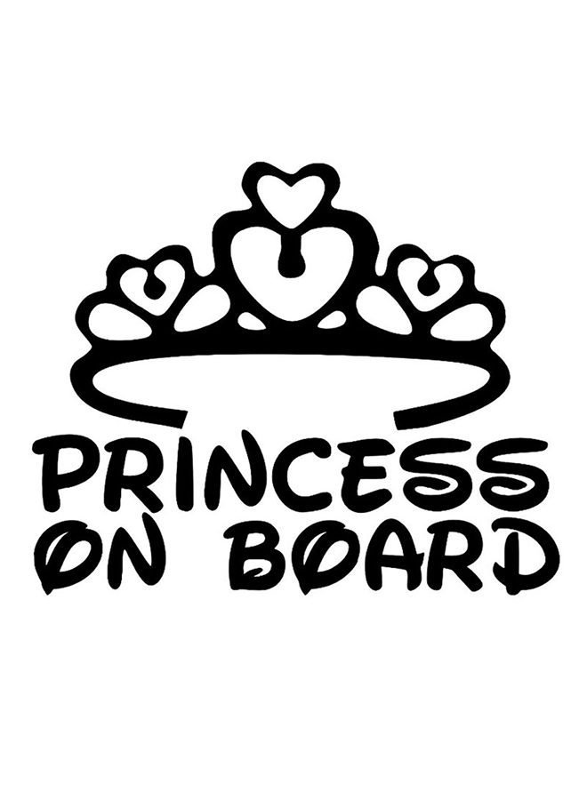 N23830270A_1 ملصق للسيارة مطبوع بعبارة «Princess On Board» - الصورة 1