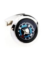 أزرار معدنية لأكمام القمصان بتصميم بوصلة