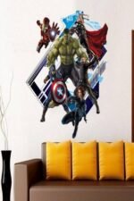 ⁦ملصقات حائط مزخرفة من مادة البولي فينيل كلوريد بتصميم تحالف المنتقمون⁩ - الصورة ⁦3⁩