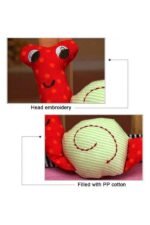 ⁦مجموعة خشخيشة قطيفة على شكل يرقة وحلزون من قطعتين⁩ - الصورة ⁦4⁩