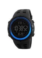 ساعة يد رقمية مقاومة للماء طراز 1251 - 52 مم - أسود للرجال