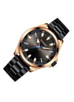 ⁦ساعة أنالوج من الفولاذ المقاوم للصدأ 8320 - 46 مم - أسود⁩ - الصورة ⁦3⁩