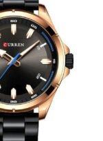 ⁦ساعة أنالوج من الفولاذ المقاوم للصدأ 8320 - 46 مم - أسود⁩ - الصورة ⁦5⁩