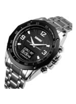 ⁦ساعة يد مقاومة للماء، تناظرية/رقمية، 1464 - 48 مم - فضية⁩ - الصورة ⁦2⁩