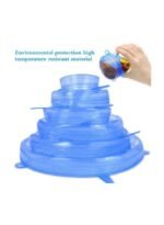 ⁦أغطية أوعية طعام قابلة لإعادة الاستخدام مكونة من 6 قطع⁩ - الصورة ⁦3⁩