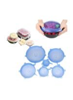 ⁦أغطية أوعية طعام قابلة لإعادة الاستخدام مكونة من 6 قطع⁩ - الصورة ⁦5⁩