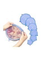 ⁦أغطية أوعية طعام قابلة لإعادة الاستخدام مكونة من 6 قطع⁩ - الصورة ⁦4⁩