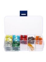 مجموعة صناديق فيوزات السيارات الصغيرة المتنوعة، مكونة من 120 قطعة مع مشبك