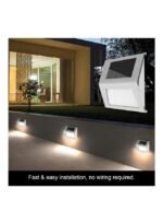 ⁦6 مصابيح حائط تعمل بالطاقة الشمسية LED لإضاءة السلالم⁩ - الصورة ⁦2⁩