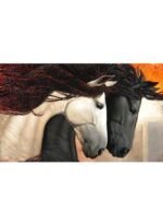 لوحة ماسية دائرية خماسية الأبعاد متعددة الألوان