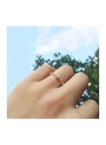 ⁦خاتم مرصع بأحجار الزركونيا المكعبة⁩ - الصورة ⁦2⁩