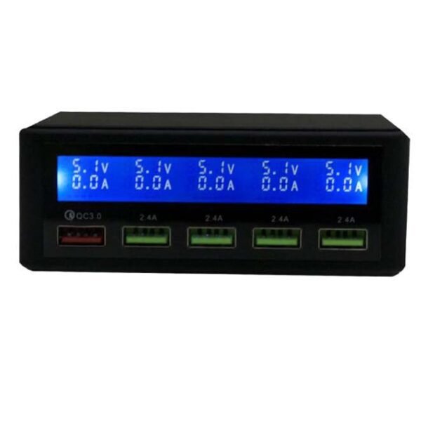 موزع رقمي بشاشة LCD بخمسة منافذ