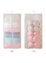 ⁦خزانة ملابس معلقة مزدوجة الجوانب مع علاقة معدنية⁩ - الصورة ⁦4⁩