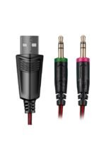 ⁦سماعة رأس سلكية للألعاب مع ميكروفون لأجهزة الكمبيوتر المكتبية⁩ - الصورة ⁦4⁩