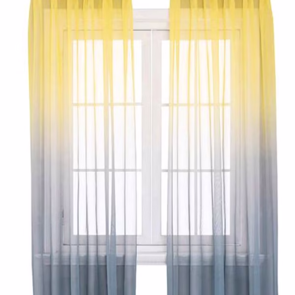 ستائر Ombre شبه شفافة 52 × 63 inch