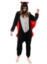 ⁦لباس من قطعةٍ واحدة بتصميم خفاش أسود⁩ - الصورة ⁦4⁩