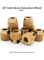 ⁦بكرة بثق نحاسية مكونة من قطعة واحدة مزودة بـ 40 سنًا لطابعة Creality Ender3/3S/V2/5 Cr10/10S/V2 ثلاثية الأبعاد⁩ - الصورة ⁦3⁩