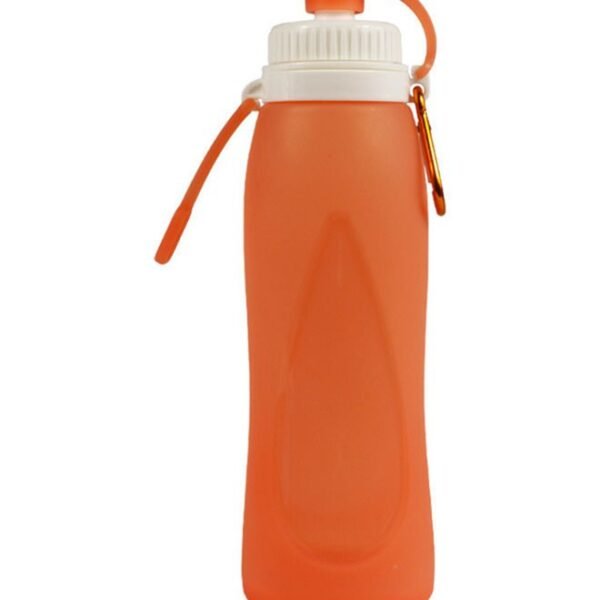 زجاجة مياه قابلة للطي سعة 500 مل، زجاجة مياه خفيفة الوزن من السيليكون مقاومة للتسرب وخالية من مادة BPA للمشي لمسافات طويلة والسفر والرياضات الخارجية