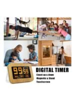 ⁦مؤقت مطبخ رقمي مع ساعة عد تنازلي مغناطيسية بشاشة لمس كبيرة مع حامل قابل للسحب للطبخ وألعاب الصالة الرياضية للأطفال والفصول الدراسية⁩ - الصورة ⁦2⁩