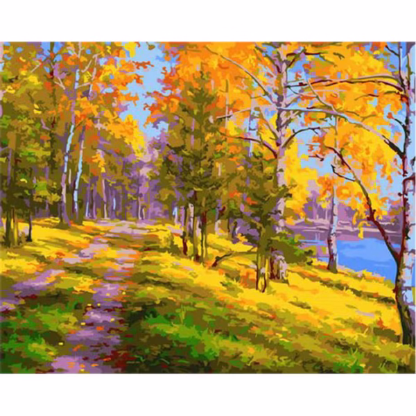 لوحة زيتية من القماش الكتاني مقاس 12 × 16 بوصة يمكنك تلوينها بنفسك