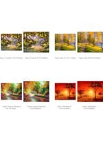 ⁦لوحة زيتية من القماش الكتاني مقاس 12 × 16 بوصة يمكنك تلوينها بنفسك⁩ - الصورة ⁦6⁩