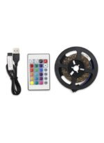 ⁦شريط إضاءة LED RGB ملون قابل للتعتيم بمنفذ USB مع جهاز تحكم عن بعد بالأشعة تحت الحمراء⁩ - الصورة ⁦6⁩