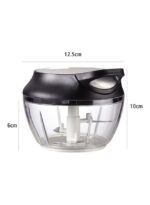 ⁦مفرمة طعام يدوية للبصل والخضراوات والفواكه والمكسرات والأعشاب أسود 8.50 x 14.00 x 0.25سم⁩ - الصورة ⁦6⁩