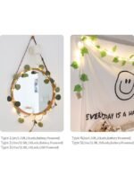 ⁦مصباح معلق مزخرف على شكل ورقة شجر مقاوم للماء مزود بمنفذ USB، 100 مصباح⁩ - الصورة ⁦2⁩