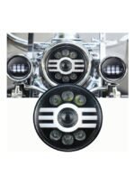 ⁦مصباح أمامي بديل بـ 7 مصابيح LED لجهاز عرض جيب رانجلر JK/JKU/CJ/LJ/TJ/Hummer/H1/H2⁩ - الصورة ⁦3⁩