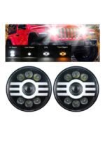 ⁦مصباح أمامي بديل بـ 7 مصابيح LED لجهاز عرض جيب رانجلر JK/JKU/CJ/LJ/TJ/Hummer/H1/H2⁩ - الصورة ⁦2⁩