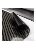 ⁦غشاء حماية للتحكم مضاد للخدش من ألياف الكربون وملصق حبيبات الخشب متوافق مع الطراز 3⁩ - الصورة ⁦4⁩