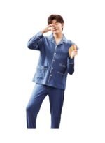 ⁦طقم بيجاما مخططة مكون من قطعتين⁩ - الصورة ⁦2⁩