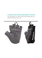 ⁦قفازات ركوب الدراجات الرياضية المبطنة نصف الإصبع، قابلة للتهوية وامتصاص الصدمات⁩ - الصورة ⁦5⁩