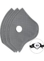 3 قطع غطاء للفم بفلتر كربون نشط ووسادة حماية من 6 طبقات