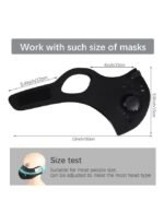 ⁦3 قطع غطاء للفم بفلتر كربون نشط ووسادة حماية من 6 طبقات⁩ - الصورة ⁦5⁩