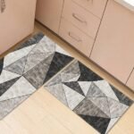 ⁦سجادة مطبخ من قطعة واحدة بنمط هندسي، ماصة ومضادة للانزلاق⁩ - الصورة ⁦2⁩
