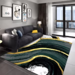 ⁦سجادة غرفة نوم وغرفة معيشة غير قابلة للانزلاق بتصميم عصري وبسيط مكونة من قطعة واحدة⁩ - الصورة ⁦2⁩