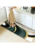 ⁦سجادة غرفة نوم وغرفة معيشة غير قابلة للانزلاق بتصميم عصري وبسيط مكونة من قطعة واحدة⁩ - الصورة ⁦4⁩