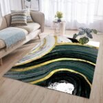 ⁦سجادة غرفة نوم وغرفة معيشة غير قابلة للانزلاق بتصميم عصري وبسيط مكونة من قطعة واحدة⁩ - الصورة ⁦5⁩