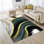 ⁦سجادة غرفة نوم وغرفة معيشة غير قابلة للانزلاق بتصميم عصري وبسيط مكونة من قطعة واحدة⁩ - الصورة ⁦6⁩