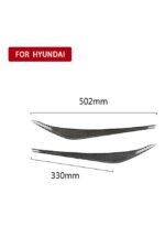 ⁦حاجب المصباح الأمامي من ألياف الكربون مكون من قطعتين لسيارة هيونداي النترا (2016-2018)⁩ - الصورة ⁦6⁩