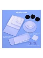 ⁦16 قطعة من قوالب ختم الأكريليك الشفافة بمقبض مع مصاصات للاستخدام المنزلي⁩ - الصورة ⁦2⁩